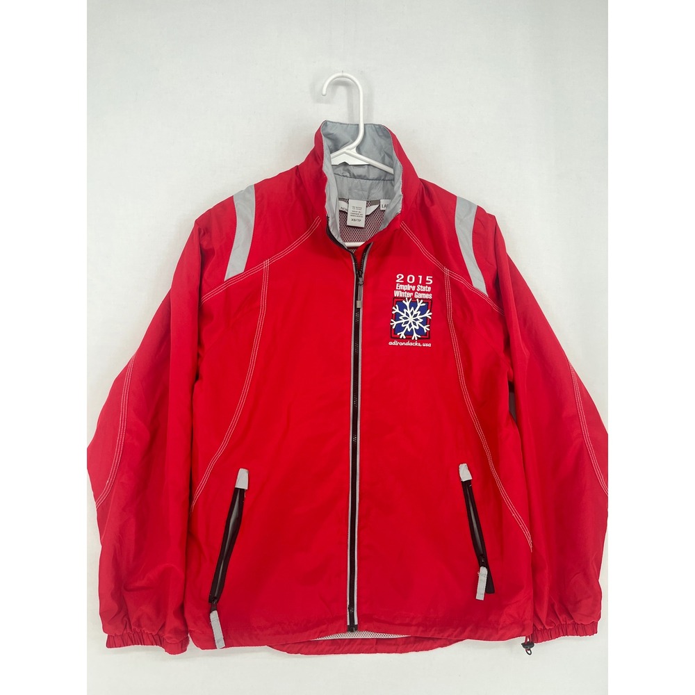 North End 2015 Empire State Winter Games Jacket Womens XS Red Windbreaker Zip